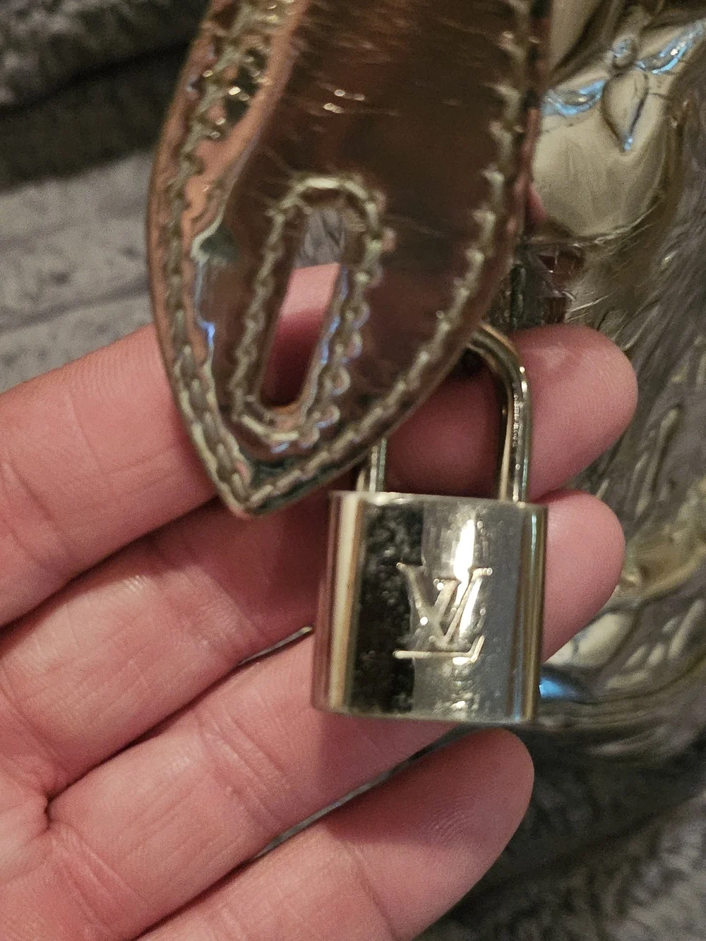 Louis Vuitton Metallic Gold Monogram Vernis Mini Bag